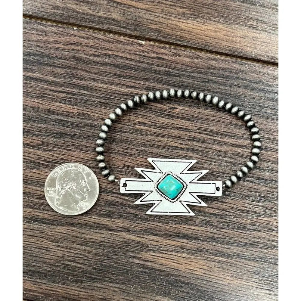 Boho Aztec Turquoise Bracelet - LECCE