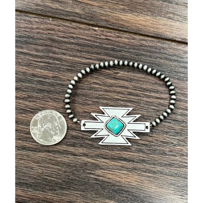 Boho Aztec Turquoise Bracelet - LECCE