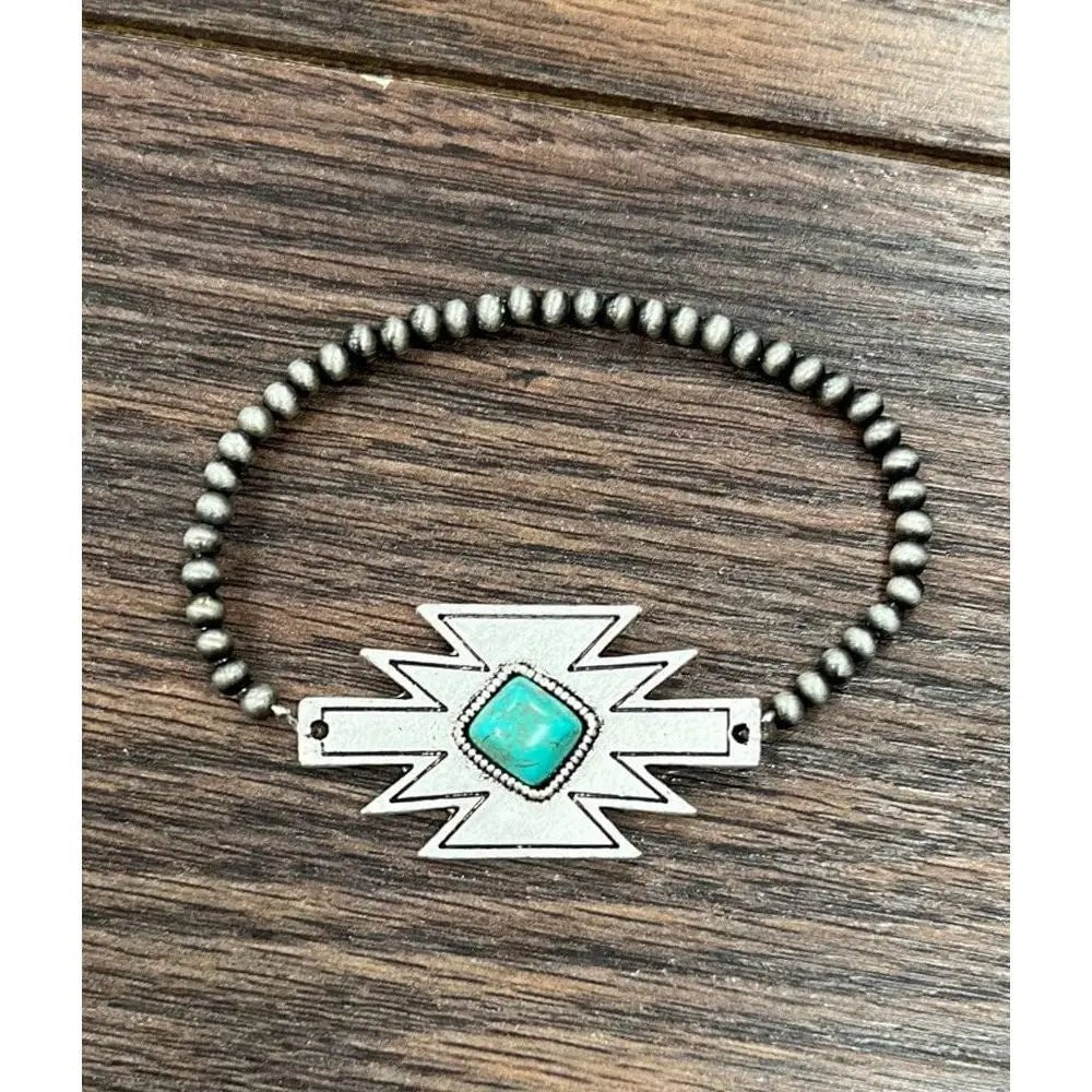Boho Aztec Turquoise Bracelet - LECCE