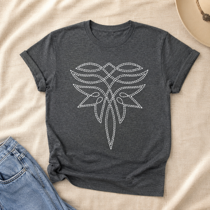 Boot Stitch Western T-shirt flat lay