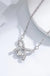 Bow Bowknot Dancing Stone Necklace in 925 Sterling Silver - LECCE