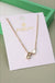 Brass Monogram Initial Heart Cahrm Necklace - LECCE