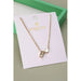 Brass Monogram Initial Heart Cahrm Necklace - LECCE