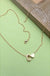 Brass Monogram Initial Heart Cahrm Necklace - LECCE