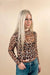 Brown Leopard Long Sleeve Mesh Top - LECCE