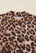 Brown Leopard Long Sleeve Mesh Top - LECCE