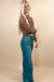 Brown Leopard Long Sleeve Mesh Top - LECCE