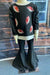 Brown sequin football top black girls sets - LECCE