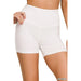 Brushed Microfiber Wide Waistband Biker Shorts - LECCE