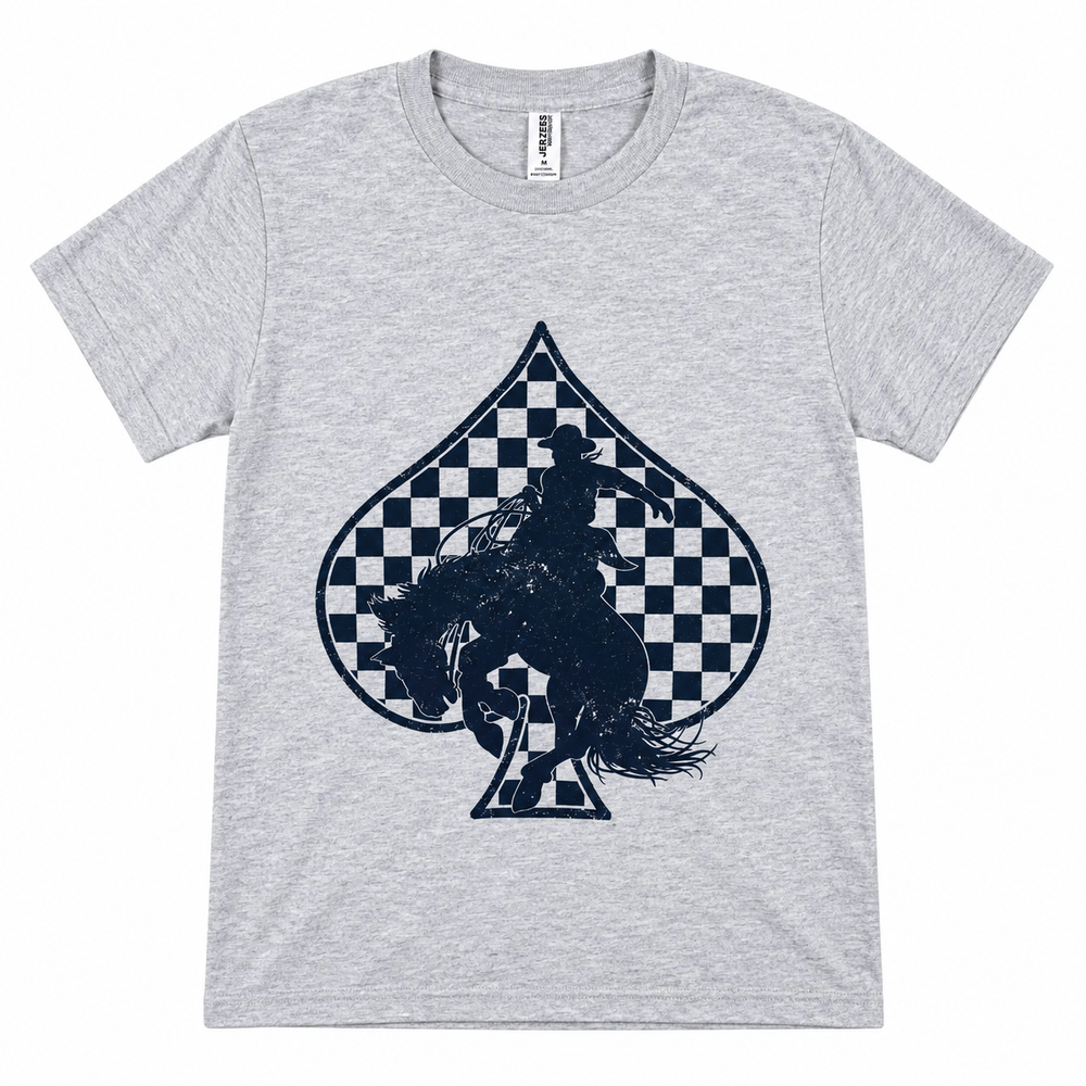 Bucking Bronco Spade T-Shirt on white background