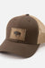 Buffalo Hat | Leather Patch Trucker Hat - LECCE