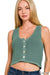 Button - up Cropped Sweater Vest - LECCE