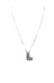 Checkered Bubble Initial Necklace Snowing West