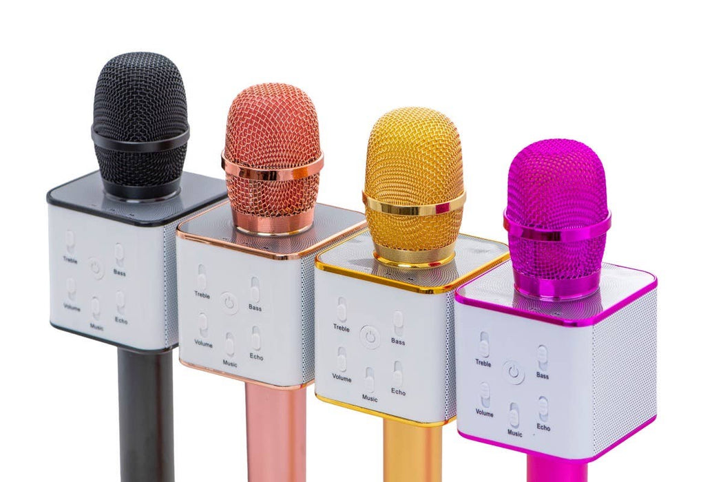 Karaoke Microphone with Power Bank Rose Gold