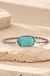 Cable Gemstone Hexagon Navajo Pearl Bracelet on cream stone background