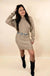 Cable Knit Drop Shoulder Sweater Dress - LECCE