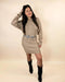 Cable Knit Drop Shoulder Sweater Dress - LECCE