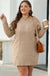 Cable Knit Drop Shoulder Sweater Dress - LECCE