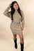 Cable Knit Drop Shoulder Sweater Dress - LECCE
