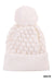 Cable Knit Pom Pom Beanie With Warm Lining - LECCE
