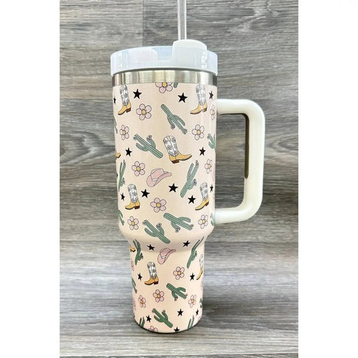 CACTUS BOOTS STAINLESS STEEL TUMBLERS CUP 40oz - LECCE