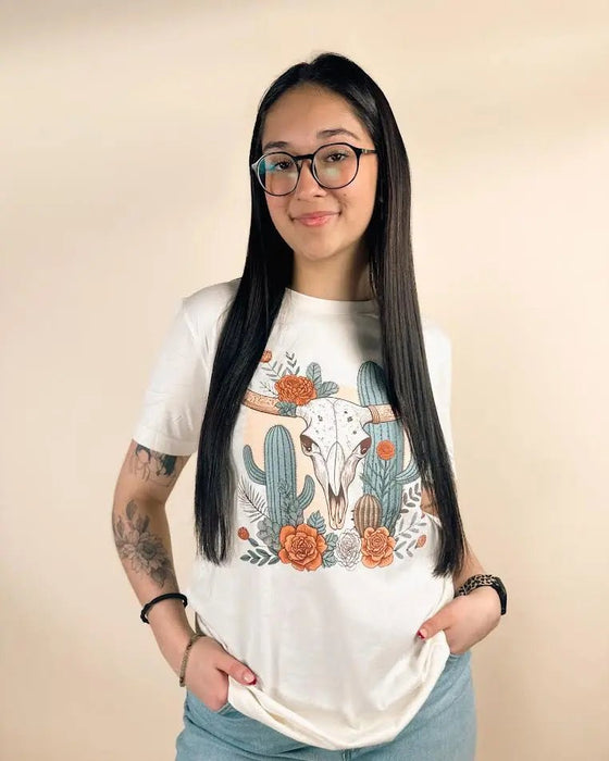 Cactus Steer Graphic Tee - LECCE