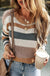 Camel Classic Round Neck Colorblock Knit Sweater - LECCE