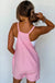Pink Sleeveless Pocketed V Neck Jersey Romper Dear lover