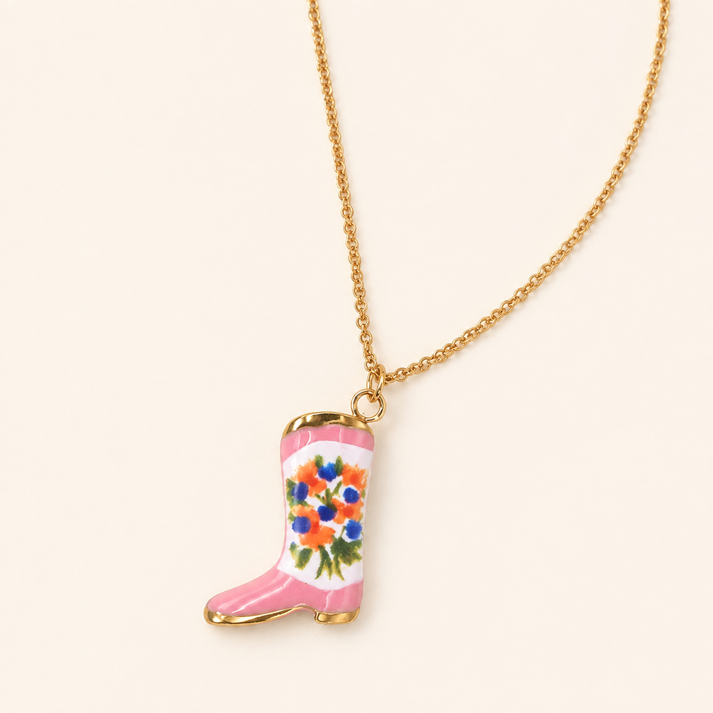 18K Gold Dipped Ceramic Chain Necklace – Tarnish-Free & Waterproof