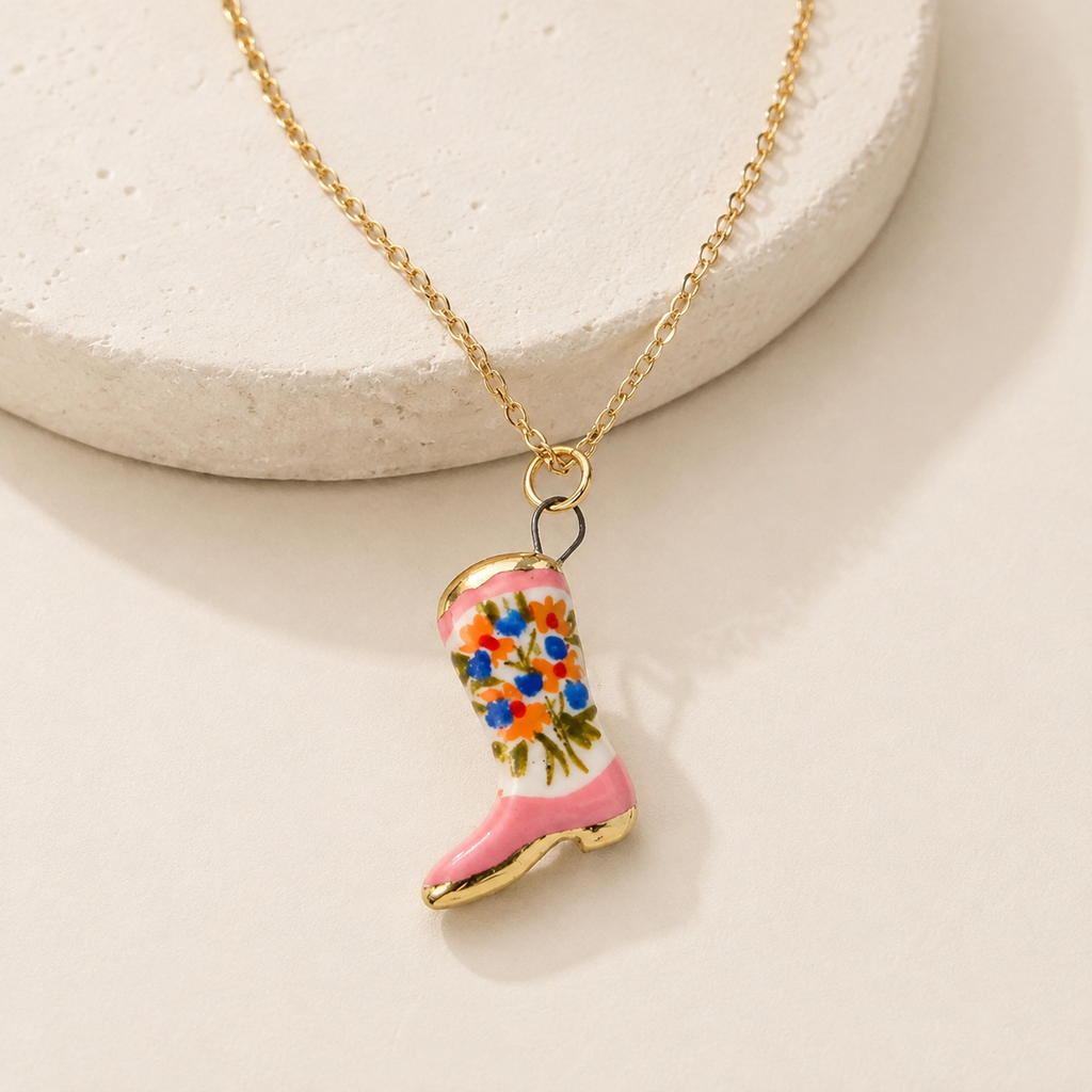 18K Gold Dipped Ceramic Chain Necklace – Tarnish-Free & Waterproof