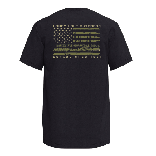 Short Sleeve - Gator Flag - Black Honey Hole Outdoors