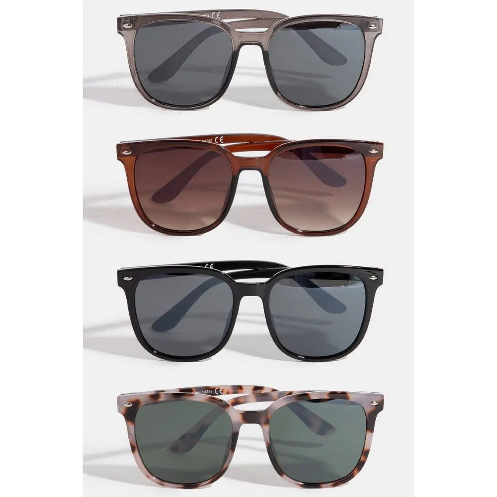 Large Square Frame Sunglasses Set Collections by Fame Accessories