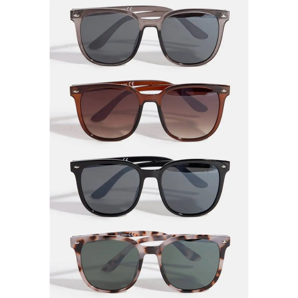 Large Square Frame Sunglasses Set