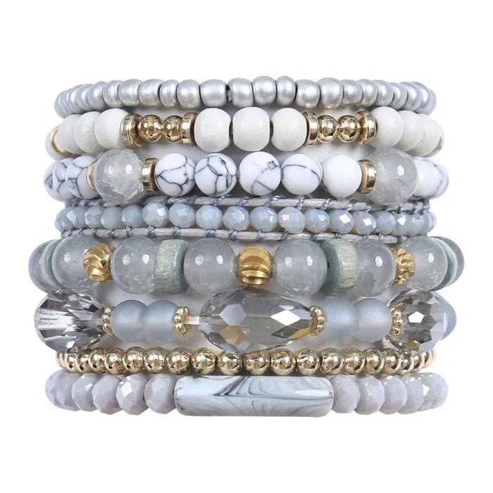 Charm Layered Stackable Versatile Bracelet Set - LECCE