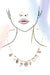 Charm Necklace – Ceramic Porcelain Heart & Pearl - LECCE