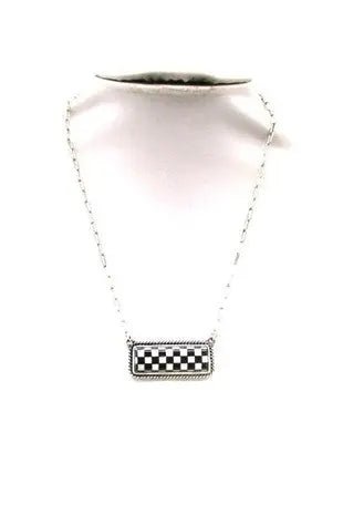 Checker Bar Design Necklace - LECCE