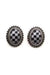 Checker Oval Post Earrings - LECCE