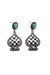 Checker Spade Dangle Earrings - LECCE