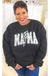 Checkerboard Lightning Bolt Mama Graphic Sweatshirt - LECCE