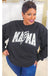 Checkerboard Lightning Bolt Mama Graphic Sweatshirt - LECCE