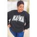 Checkerboard Lightning Bolt Mama Graphic Sweatshirt - LECCE