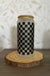 Checkered | 20 oz Glass Tumbler with Bamboo Lid & Straw - LECCE