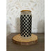 Checkered | 20 oz Glass Tumbler with Bamboo Lid & Straw - LECCE