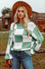 Checkered Bishop Sleeve Sweater - LECCE