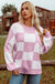 Checkered Bishop Sleeve Sweater - LECCE
