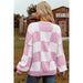 Checkered Bishop Sleeve Sweater - LECCE