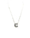 Checkered Bubble Initial Necklace - LECCE