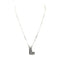 Checkered Bubble Initial Necklace - LECCE