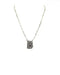 Checkered Bubble Initial Necklace - LECCE
