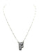 Checkered Bubble Initial Necklace - LECCE
